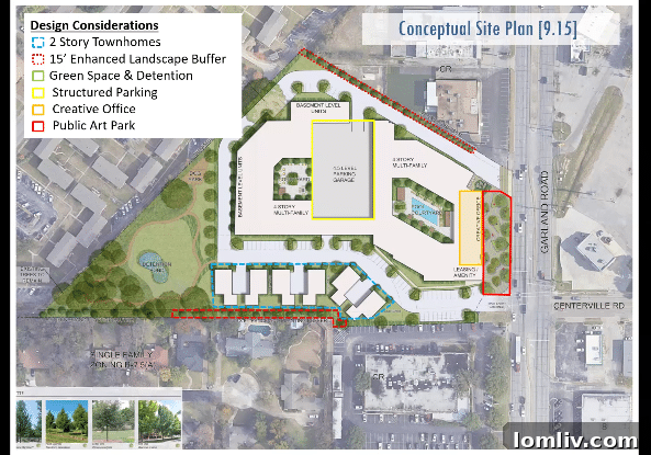 Artist's rendering of the Standard Shoreline apartments, showcasing architectural design and landscape integration.