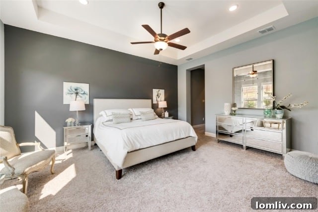 Close-up of the elegant stone retaining wall separating the backyard from the greenbelt.
