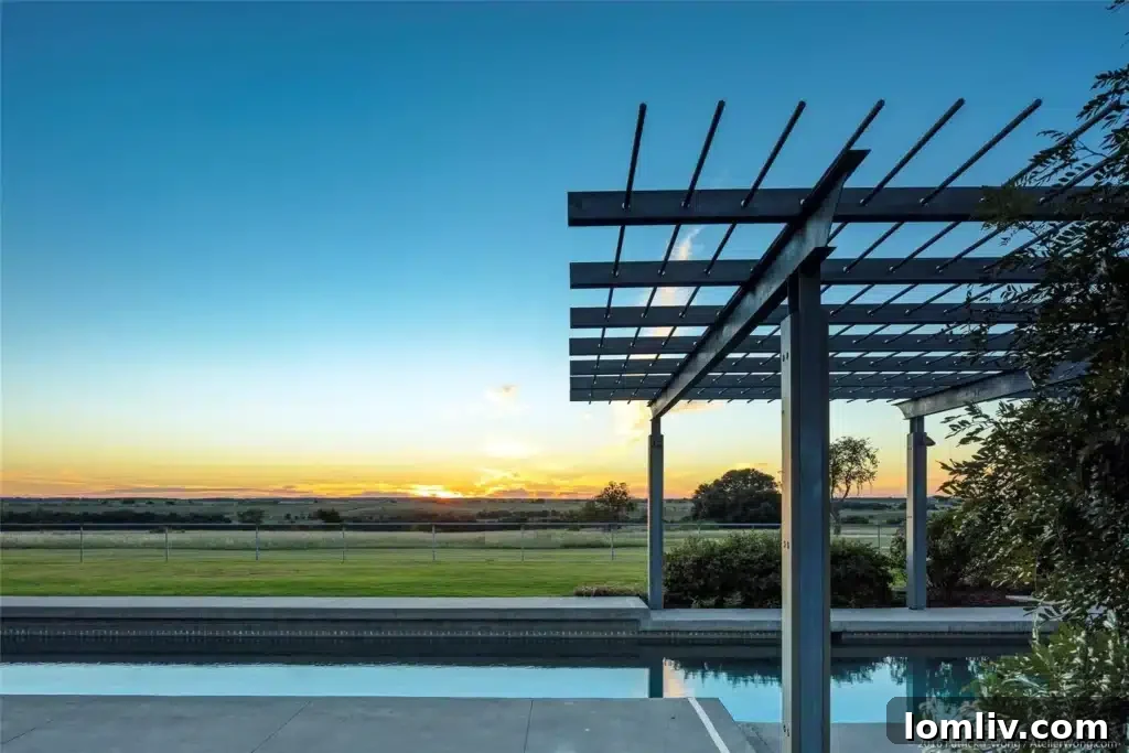 Fences Ranch lap pool and outdoor living