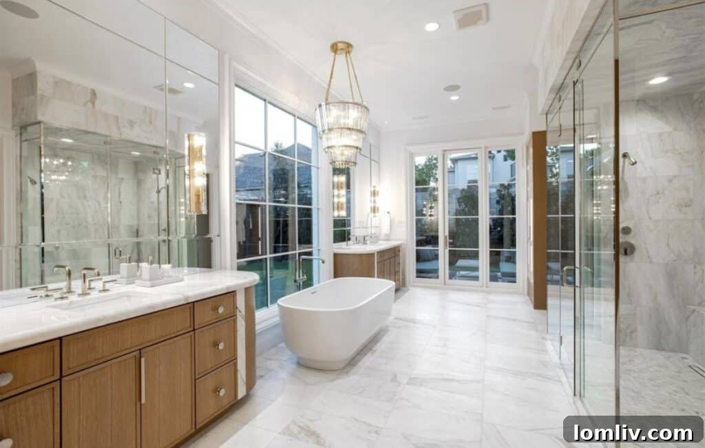 State-of-the-Art Chef's Kitchen with Glass Refrigerator