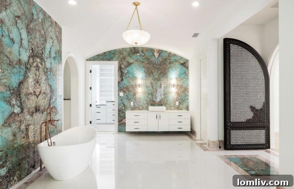 Gourmet Kitchen with Custom Cabinetry and Azul Macaubas Countertops