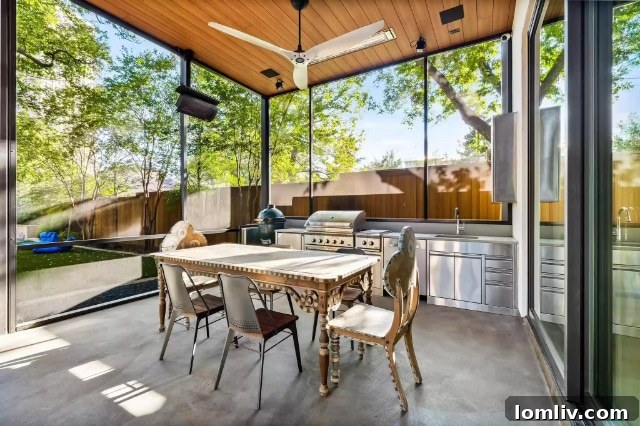 Highland Park Contemporary: An Architecture of Enduring Delight 15 Close-up of the charming treehouse office with a cozy hammock nearby