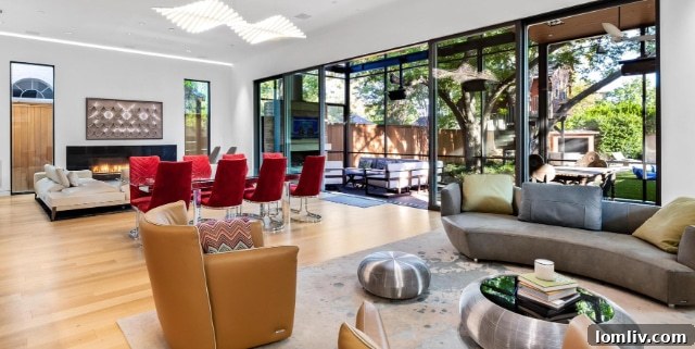Highland Park Contemporary: An Architecture of Enduring Delight 6 Expansive indoor-outdoor living area with seamless transitions in a luxury home