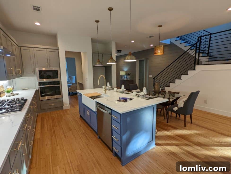 The newly completed modern home at 1300 Francis Street, Carrollton, featuring a contemporary design