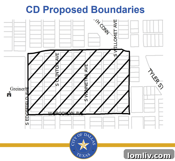 Map of Proposed South Winnetka Heights Conservation District