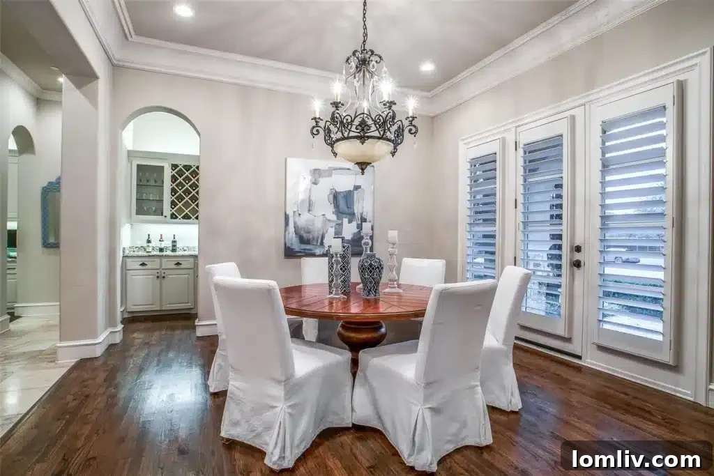 The Generational Gift: Multi-Gen Living for All 5 Sophisticated architecture and design elements throughout 7022 S. Janmar Drive.