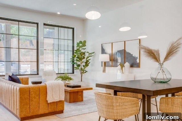 Modern living room with exceptional spatial design by Robert Tabak