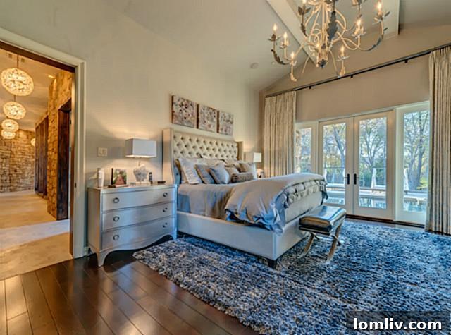 Luxurious master bedroom suite with contemporary decor