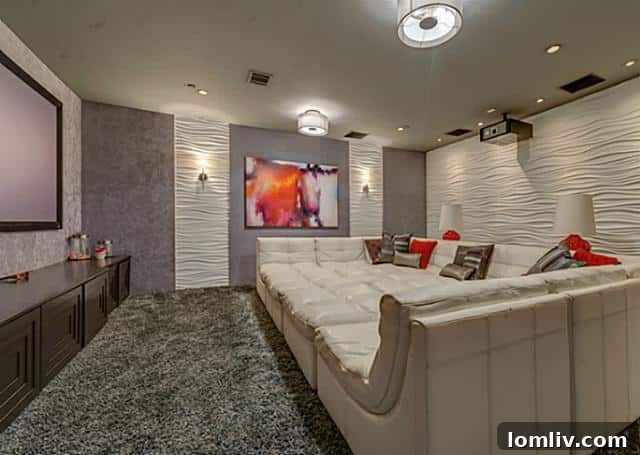 State-of-the-art media room, perfect for home entertainment