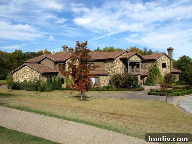 Another exterior perspective of the Sean Payton residence in Westlake's Vaquero Club