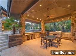 Swim-up bar cabana by the pool