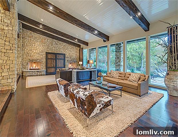 Spacious living room featuring contemporary design and ample natural light