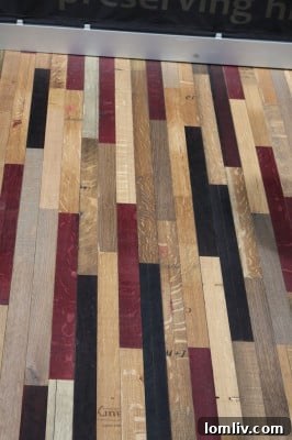 Mondavi Home Reserve Barrel Collection flooring, made from reclaimed wine barrels