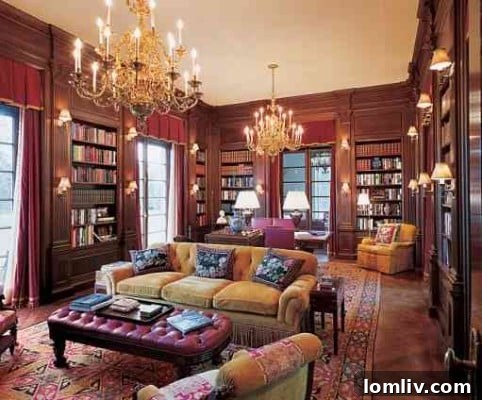 Baron House library, featured in Architectural Digest