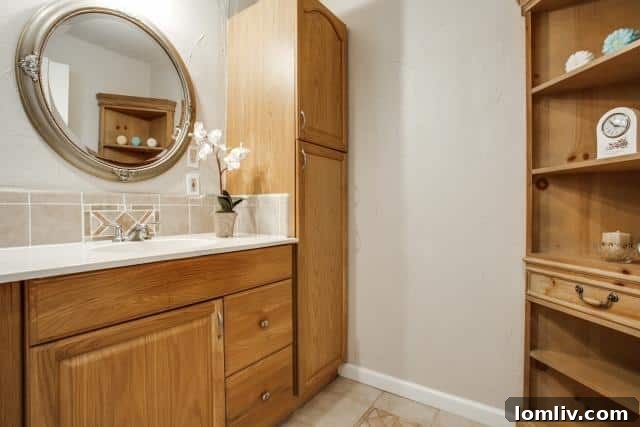 Master Bathroom with Built-ins and Natural Light