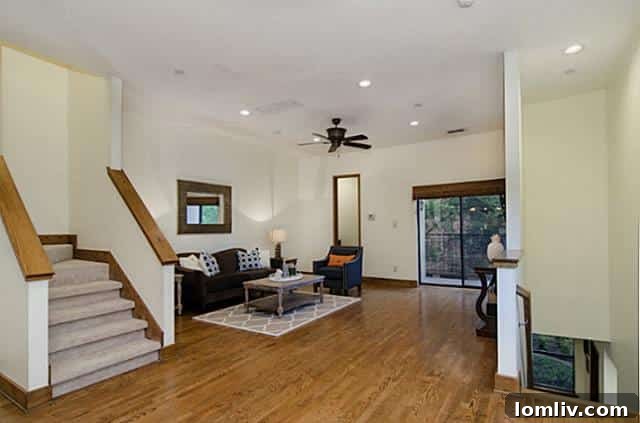 Elegant foyer with hardwood floors at 2411 Hall Street