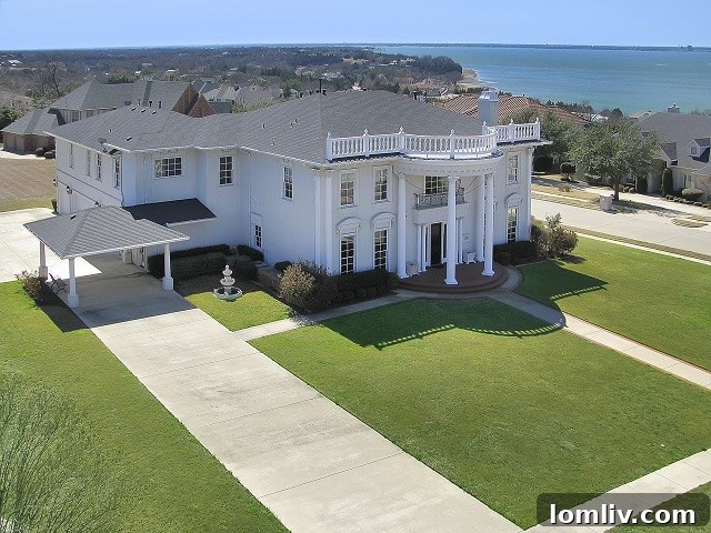 Stately Mont Blanc Drive luxury home exterior in Heath Texas with lush green lawn
