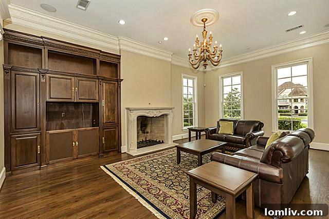 Cozy and inviting family room with a fireplace, perfect for relaxation and gathering