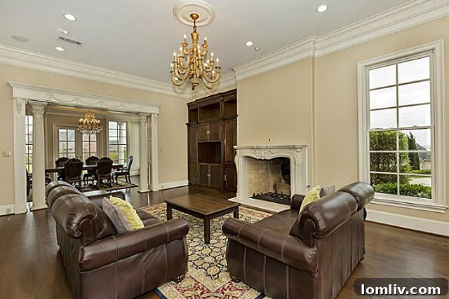 Elegant formal living room with stylish furnishings and ample space for entertaining guests