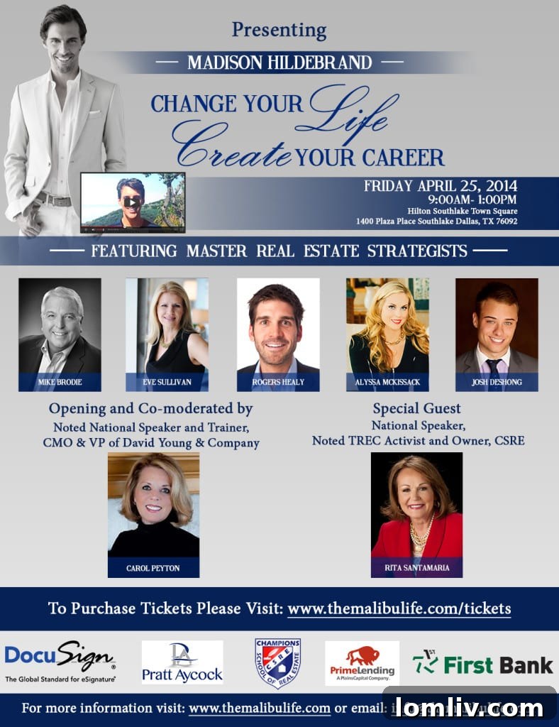 Madison Hildebrand Dallas Event Flyer