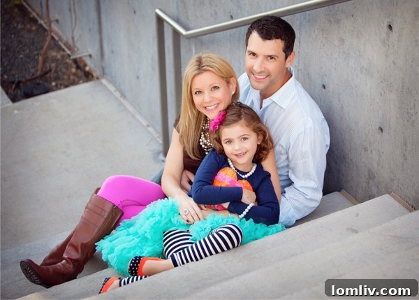 White Rock Home Tour Meet Homeowners Win Your Tickets 3 Amy Marcius with her husband and daughter, showcasing the family behind the Wildgrove home.