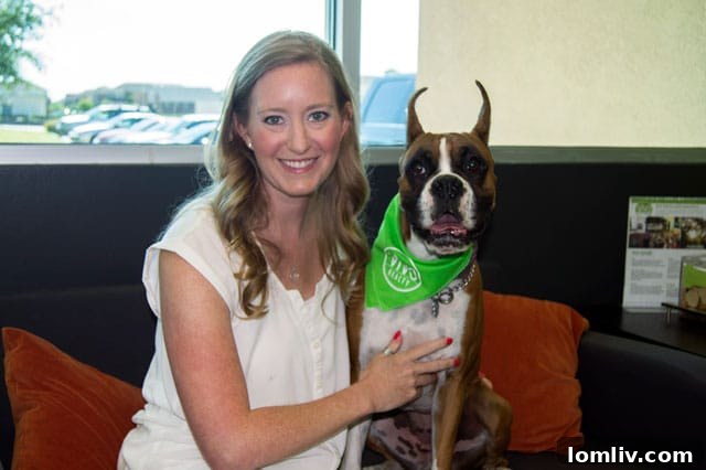 Clair Cannon and her champion show dog, Bebe the Boxer