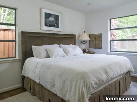 6806 Vada Drive - Master Bedroom - A cozy master bedroom with thoughtful built-in storage and a desk area.