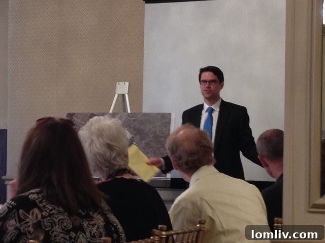 Joel Behrens of Trammell Crow presenting the Sam's Club proposal