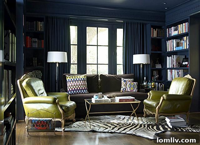 Luxurious study or library at 4465 Rheims Place