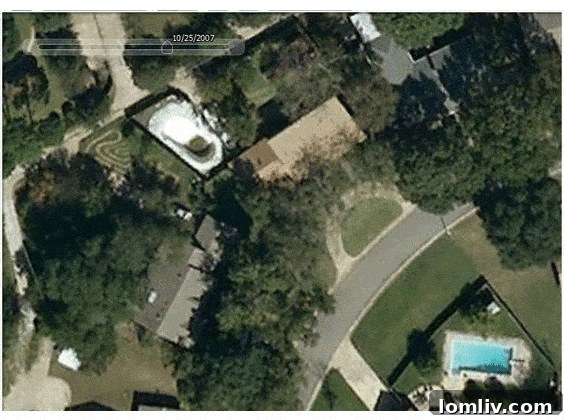 Dallas Councilwoman Vonciel Hill's Pool Is a Shocking Cesspool 3 Google Earth view showing consistent pool neglect at Dallas Councilwoman Vonciel Hill's property