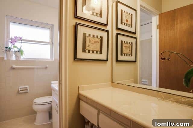 Casa Linda Forest's Coveted Address: The Tuesday Two Hundred, A Hip Family's Dream Home 10 Hall Bathroom with Classic Daltile at 8931 Stanwood