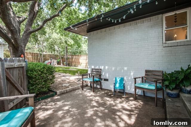 Casa Linda Forest's Coveted Address: The Tuesday Two Hundred, A Hip Family's Dream Home 11 Inviting Backyard Patio at 8931 Stanwood, Perfect for Entertaining