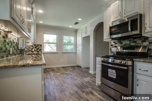 Wilshire Heights Darling: Perfectly Updated, Cozy & Move-in Ready 5 Modern Kitchen with Stainless Steel Appliances and Granite Countertops