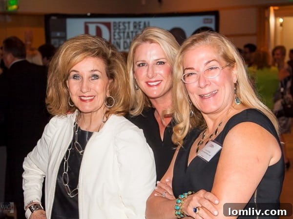 North Texas real estate professionals networking at the D Magazine party
