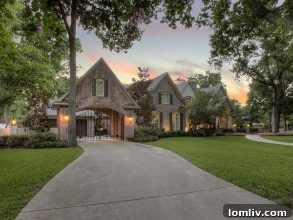 Striking Rear Elevation of Luxury Forest Hills Residence