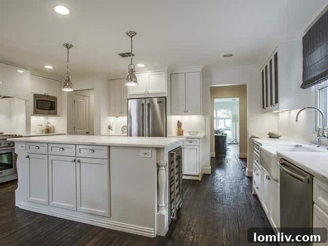 7525 Villanova Kitchen 2 - Honed Marble Countertops and Farmhouse Sink