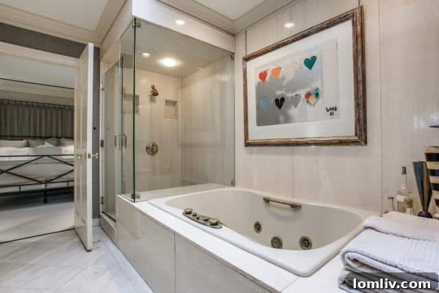 Modern Master Bath with Frameless Glass Shower