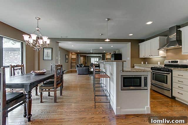 Kitchen Island with Breakfast Bar - 10811 Clearbrook Lane