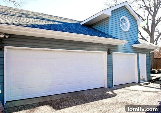 The spacious four-car garage at 4826 Swiss Avenue, featuring ample workspace.
