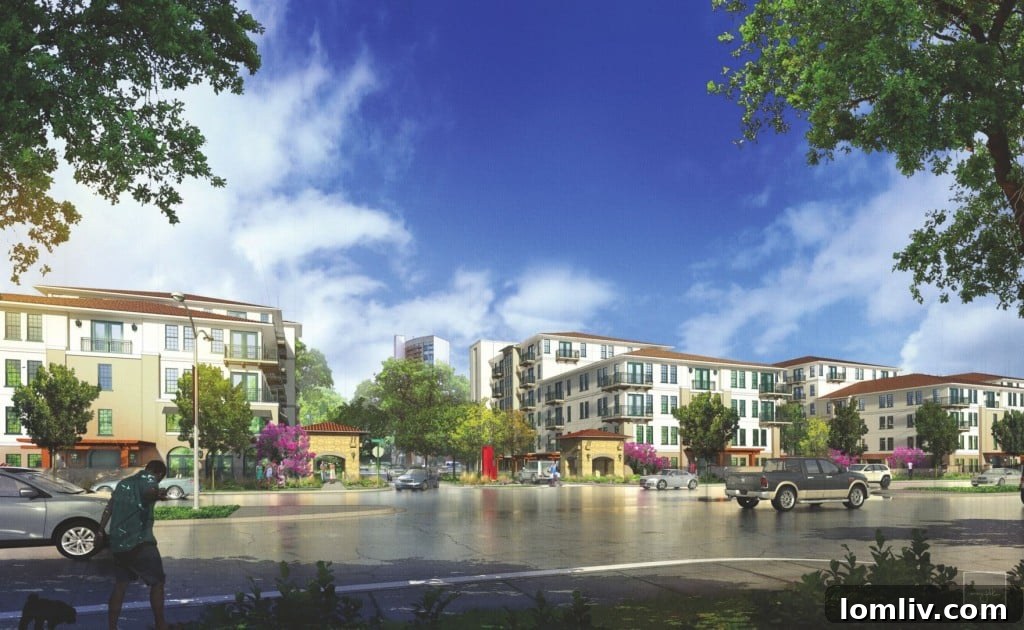 Initial proposed 220-unit development behind the Pink Wall on Preston Road, Dallas, showcasing high-density residential plans.