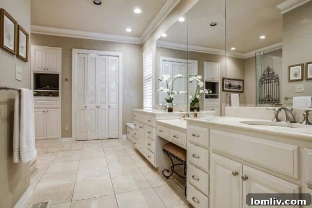 Elegant Master Bathroom with White Marble