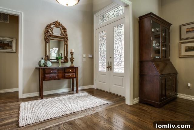 Elegant Foyer and Staircase at 7617 Bryn Mawr