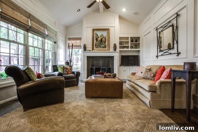 Modern Gourmet Kitchen with Island and Floating Hood