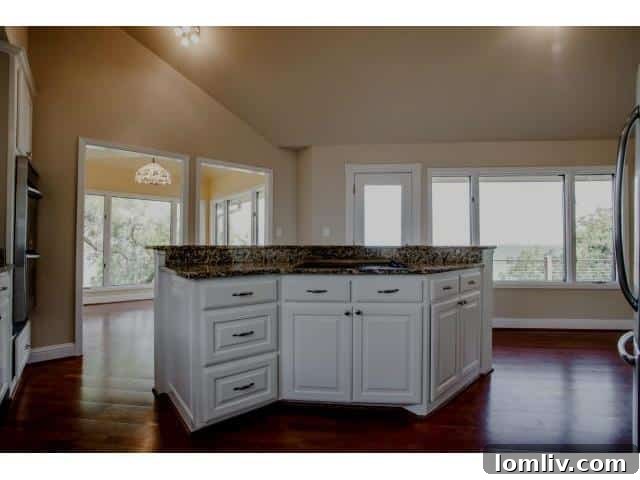 Kitchen Island with Prep Sink and Seating