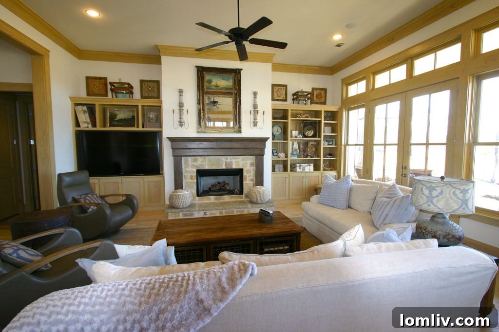 Elegant Living Room in a Long Cove Cottage