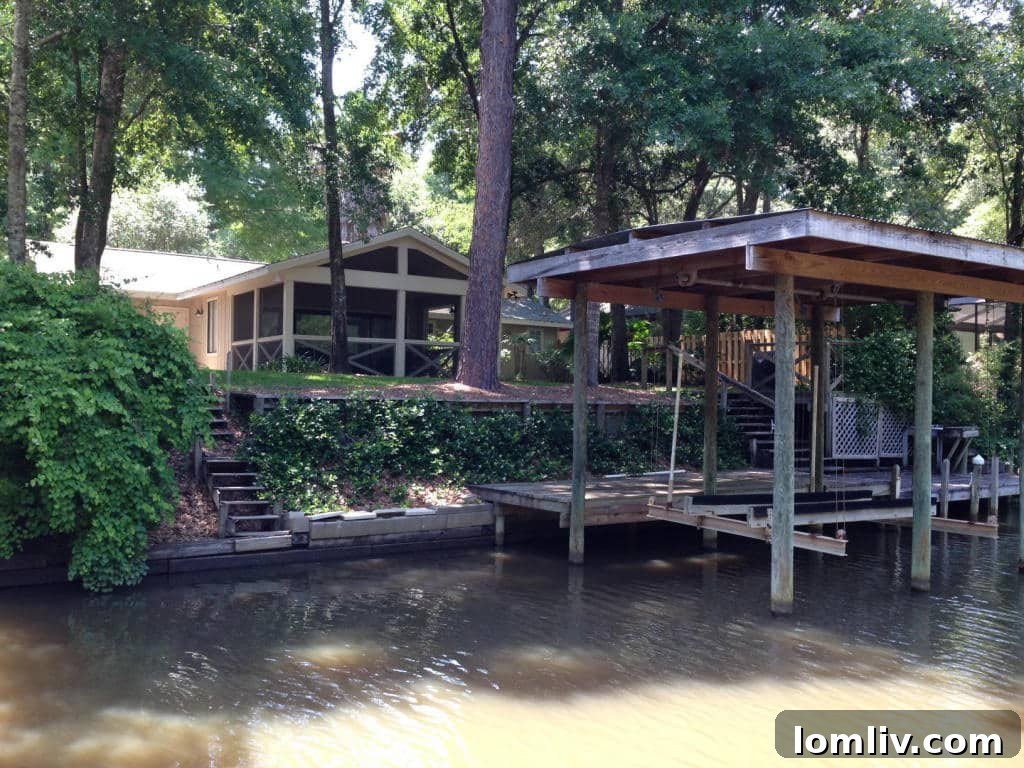 Aerial view showing the proximity to the bay and the canal system