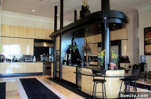 The gourmet kitchen designed for grand entertaining in Deion Sanders' home