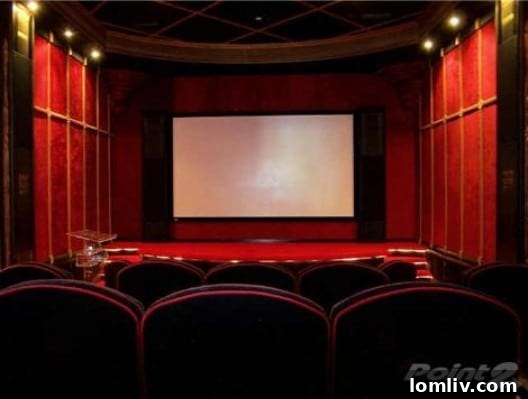 A glimpse into the private screening room within Deion Sanders' expansive mansion