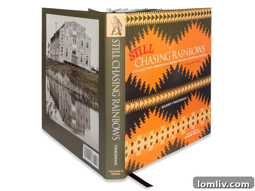 Still Chasing Rainbows Book Cover and Native American Blanket Display