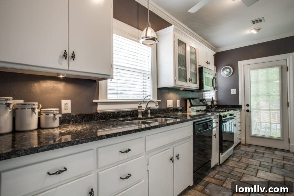 A well-appointed bathroom with classic fixtures, reflecting the home's vintage charm.